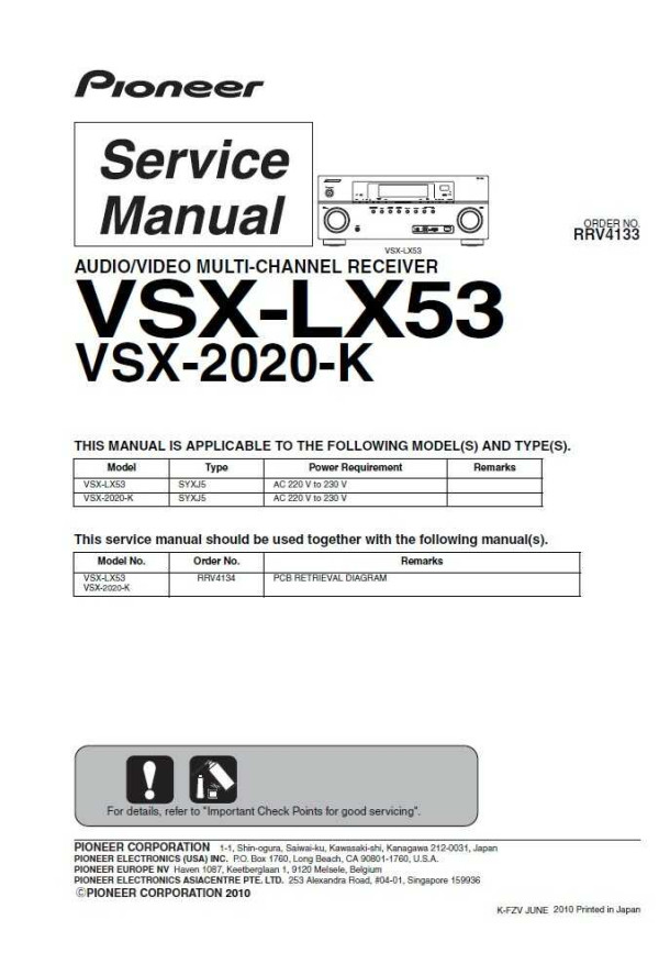 VSX-33, VSX-32, VSX-LX53, VSX-2020-K_RRV4087_RRV4133